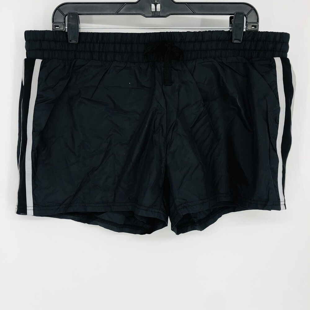 Fabletics Pamela Reflective Short XL (12-14) Black Pull On Drawstring Ripstop